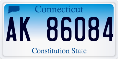 CT license plate AK86084