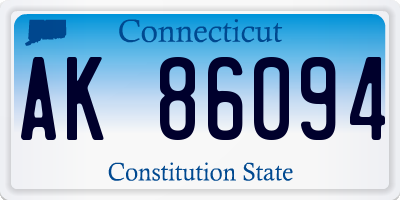 CT license plate AK86094