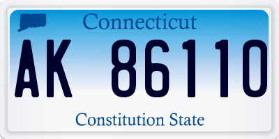 CT license plate AK86110