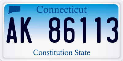 CT license plate AK86113