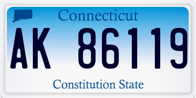 CT license plate AK86119