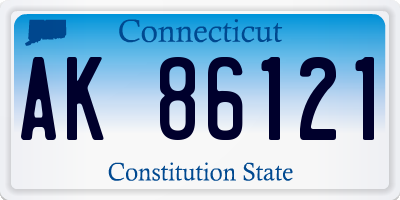 CT license plate AK86121