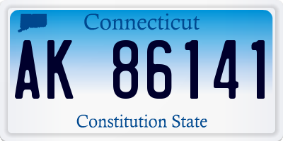 CT license plate AK86141