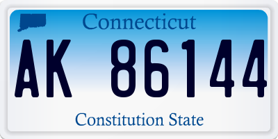 CT license plate AK86144