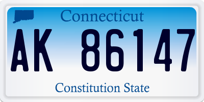 CT license plate AK86147