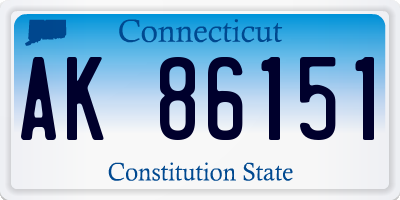 CT license plate AK86151