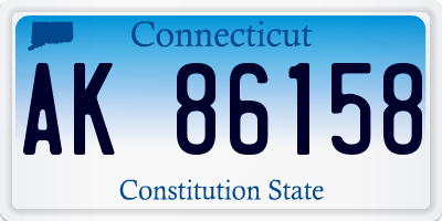 CT license plate AK86158
