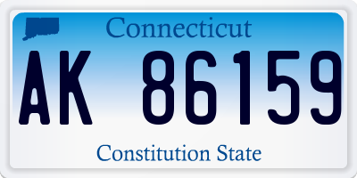CT license plate AK86159