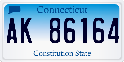 CT license plate AK86164