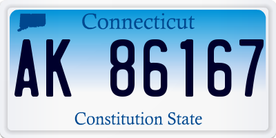 CT license plate AK86167