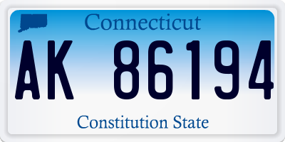 CT license plate AK86194