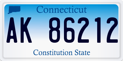 CT license plate AK86212