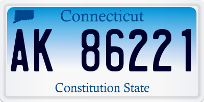 CT license plate AK86221