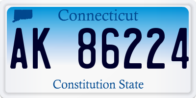 CT license plate AK86224