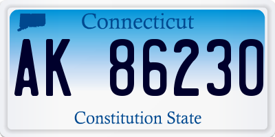 CT license plate AK86230