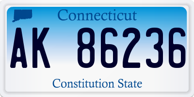 CT license plate AK86236