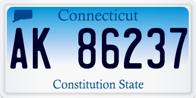CT license plate AK86237