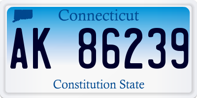 CT license plate AK86239