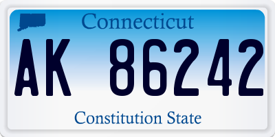 CT license plate AK86242