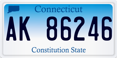 CT license plate AK86246