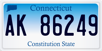 CT license plate AK86249