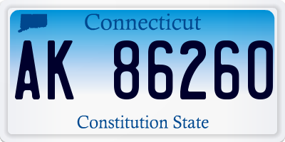 CT license plate AK86260