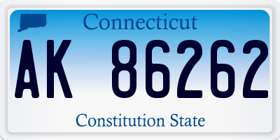 CT license plate AK86262