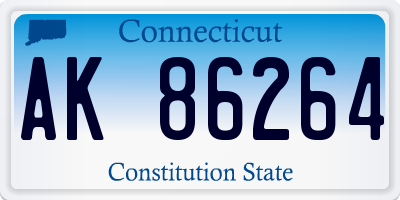 CT license plate AK86264