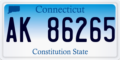 CT license plate AK86265
