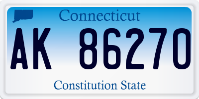 CT license plate AK86270