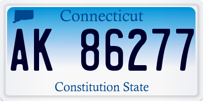 CT license plate AK86277