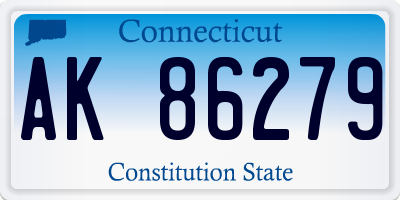 CT license plate AK86279