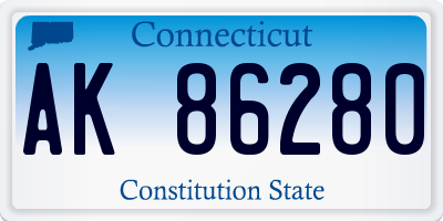 CT license plate AK86280