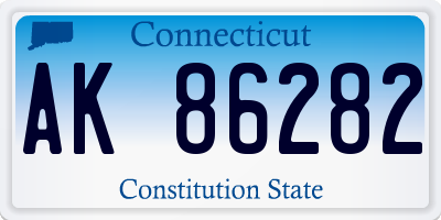 CT license plate AK86282