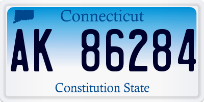 CT license plate AK86284
