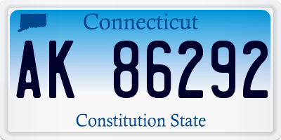 CT license plate AK86292