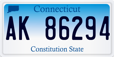 CT license plate AK86294