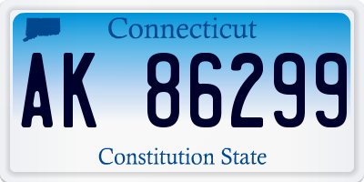 CT license plate AK86299