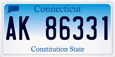 CT license plate AK86331