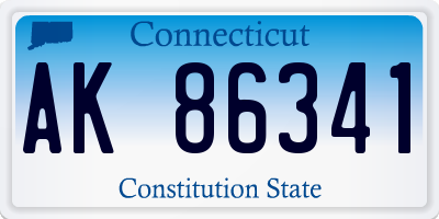 CT license plate AK86341
