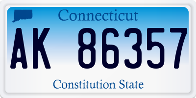 CT license plate AK86357
