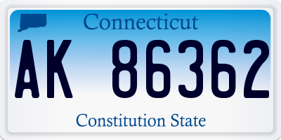CT license plate AK86362