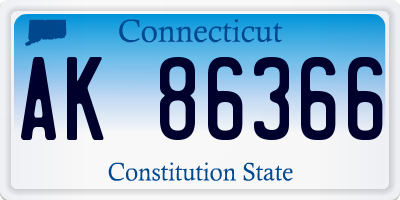 CT license plate AK86366