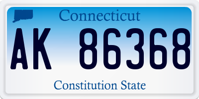 CT license plate AK86368