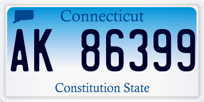 CT license plate AK86399