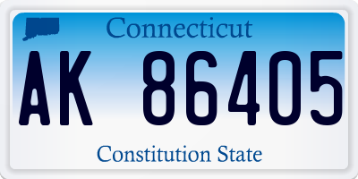 CT license plate AK86405