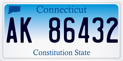 CT license plate AK86432