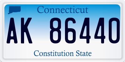 CT license plate AK86440