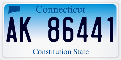 CT license plate AK86441