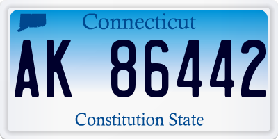 CT license plate AK86442